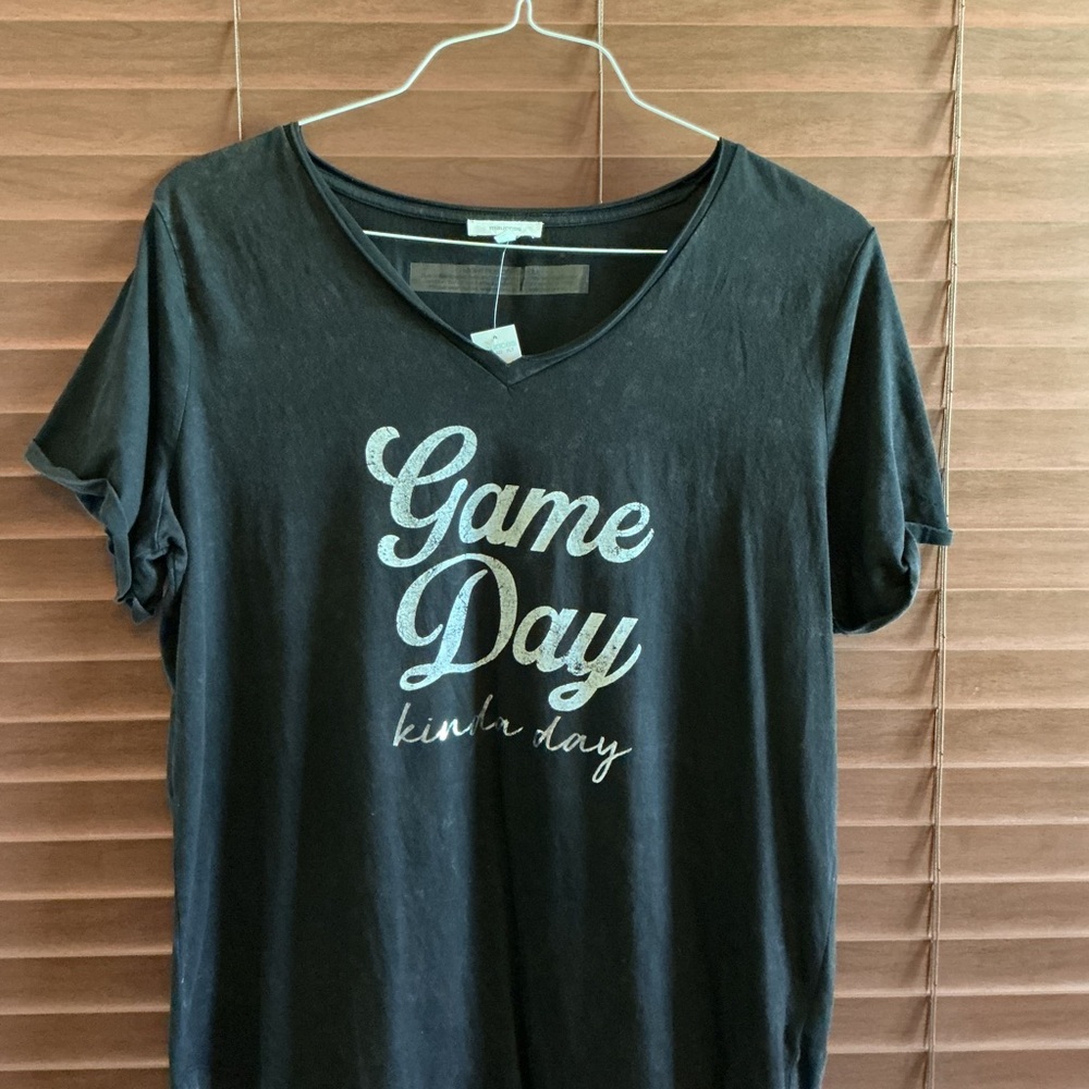 Maurices Black Game Day Tee for Sports Enthusiasts